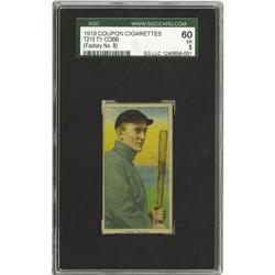 1919 T213 Coupon Cigarettes Ty Cobb SGC 60 