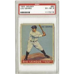 1933 Goudey Lou Gehrig #92 PSA EX-MT 6 