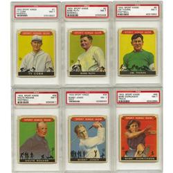 1933 Sport Kings Complete Set, All PSA Mint 7 