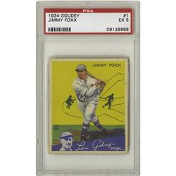 1934 Goudey Jimmy Foxx #1 PSA EX 5 