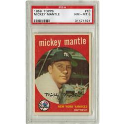 1959 Topps Mickey Mantle #10 PSA NM-MT 8 