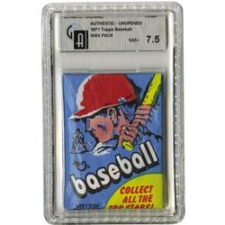 1971 Topps Baseball Wax Pack GAI NM+ 7.5 