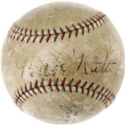 1928 Babe Ruth 470th Career Home Run Baseball, Signed 