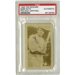 1920 Babe Ruth Signed "Headin Home" Card PSA/DNA 