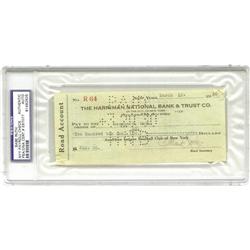 1930 Babe Ruth Signed NY Yankees Check PSA/DNA 