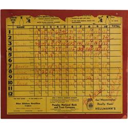 1930's Babe Ruth Signed Scorecard PSA/DNA 
