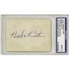 Image 1 : 1940's Babe Ruth Signed Blank Card, PSA Mint 9 