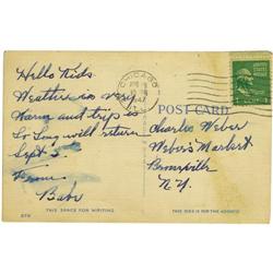 1947 Babe Ruth Signed Postcard PSA/DNA 