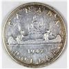 Image 1 : 1947 BLUNT 7 CANADA SILVER DOLLAR