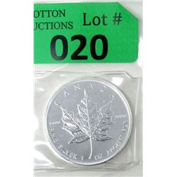 1 Oz .9999 Fine Silver 2012 Canada Maple Leaf Coin