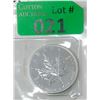 Image 1 : 1 Oz .9999 Fine Silver 2013 Canada Maple Leaf Coin