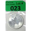 Image 1 : 1 Oz .9999 Fine Silver 2014 Canada Maple Leaf Coin