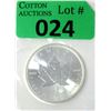 Image 1 : 1 Oz .9999 Fine Silver 2014 Canada Maple Leaf Coin