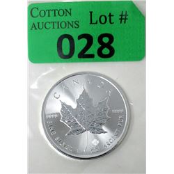 1 Oz .9999 Fine Silver 2020 Canada Maple Leaf Coin
