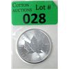 Image 1 : 1 Oz .9999 Fine Silver 2020 Canada Maple Leaf Coin