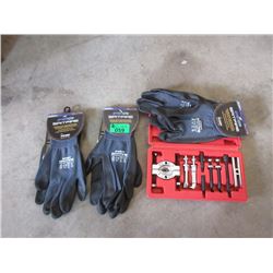 Puller Kit & 3 Pairs of XL Gloves