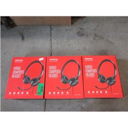 3 Mpow Wired Computer Headsets