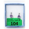 Image 1 : New 4.7 CT Amethyst & Diamond Dangle Earrings