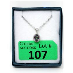Mystic Topaz & Diamond Sterling Silver Pendant
