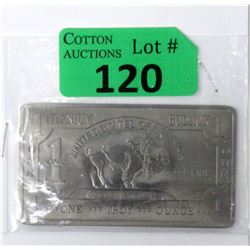 1 Oz. USA Mint .999 Fine Titanium Buffalo Bar