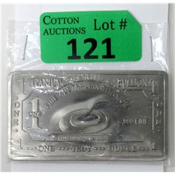 1 Oz .999 Fine Titanium Brown Snake Bar