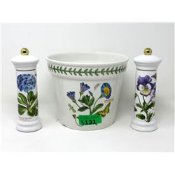 Portmeirion Plant Pot & Salt & Pepper Grinders