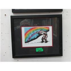 Richard Shorty Framed Print - Rainbow Grizzly