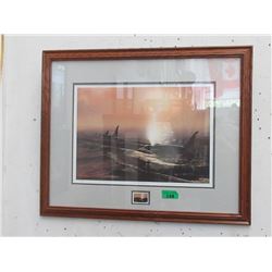 1998 Ltd. Edition M. Visser Orca Print & Stamp