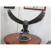 Image 1 : Large Metal Owl Statue - 17" tall x 36" wing span