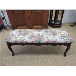 Upholstered Wood Bench - 16" x 44" x 18" tall