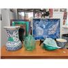 Image 1 : Trays, Plant Stand, Plant Pot & Art Glass