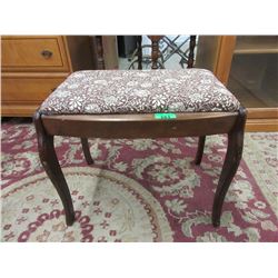 Vintage Wood Stool - 16" x 22" x 18" tall