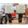 Image 1 : Pair of Black Table Lamps with Shades