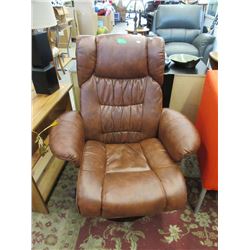 Brown Leather Swivel Chair