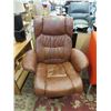 Image 1 : Brown Leather Swivel Chair