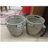 Image 1 : 2 Woven Baskets with Plastic Liners