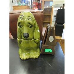 Vintage Metronome and Large Cookie Jar