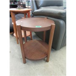 Round Wood Side Table - 21" tall x 20" diameter