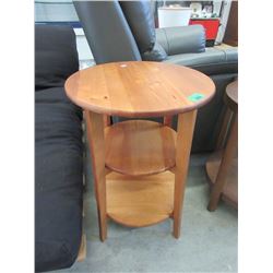 Pine Side Table - 26" tall x 18" diameter