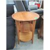 Image 1 : Pine Side Table - 26" tall x 18" diameter