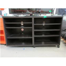 Black Entertainment Shelf on Casters