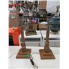 Image 1 : Pair of 22" Tall Wood Base Table Lamps