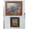 Image 1 : Original Oil Painting & Vintage Rooster Print