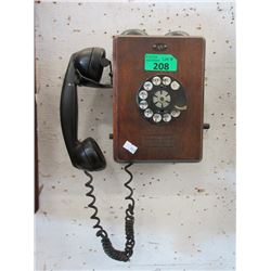 Vintage Crank and Dial Wall Phone