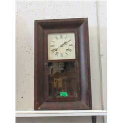 Antique Walnut Veneer Clock