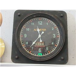 Over Size Altimeter Style Metal Wall Clock
