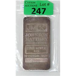 10 Oz. Johnson Matthey .999 Silver Bar