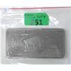 Image 1 : 10 Oz. .999 Fine Titanium Bullion Buffalo Bar