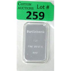 1 Oz. Scotia Bank .999 Silver Bullion Bar