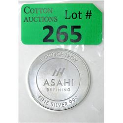 1 Oz. Asahi Refining .999 Silver Art Round